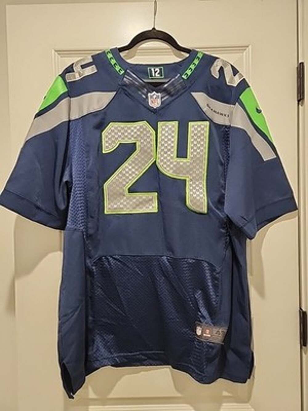 Nike Seattle Seahawks Marshawn Lynch Football Game On Field Jersey Size 48